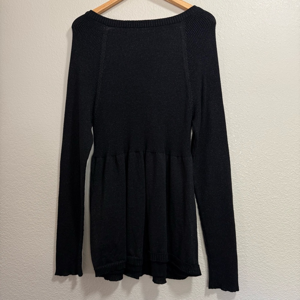 Cato Woman Black Ribbed Sweater - Size 22/24W - Picture 4 of 16
